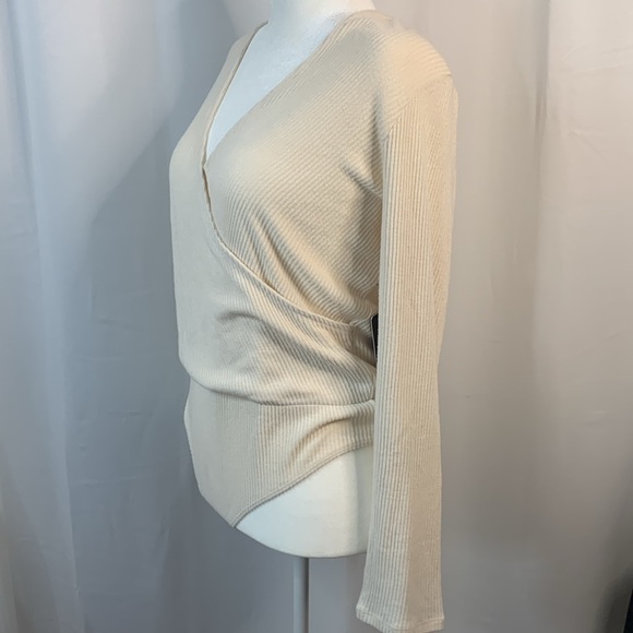 Express Cream Knit Sweater Bodysuit- NWT - Picture 4 of 14